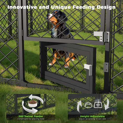 10x14×6.4 FT Heavy Duty Dog Kennel R972