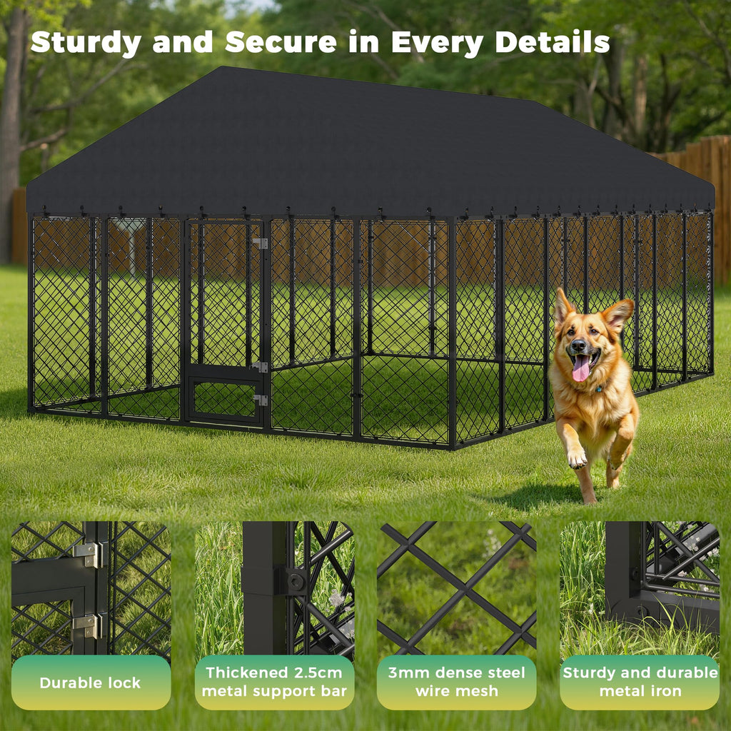 10x14×6.4 FT Heavy Duty Dog Kennel R972