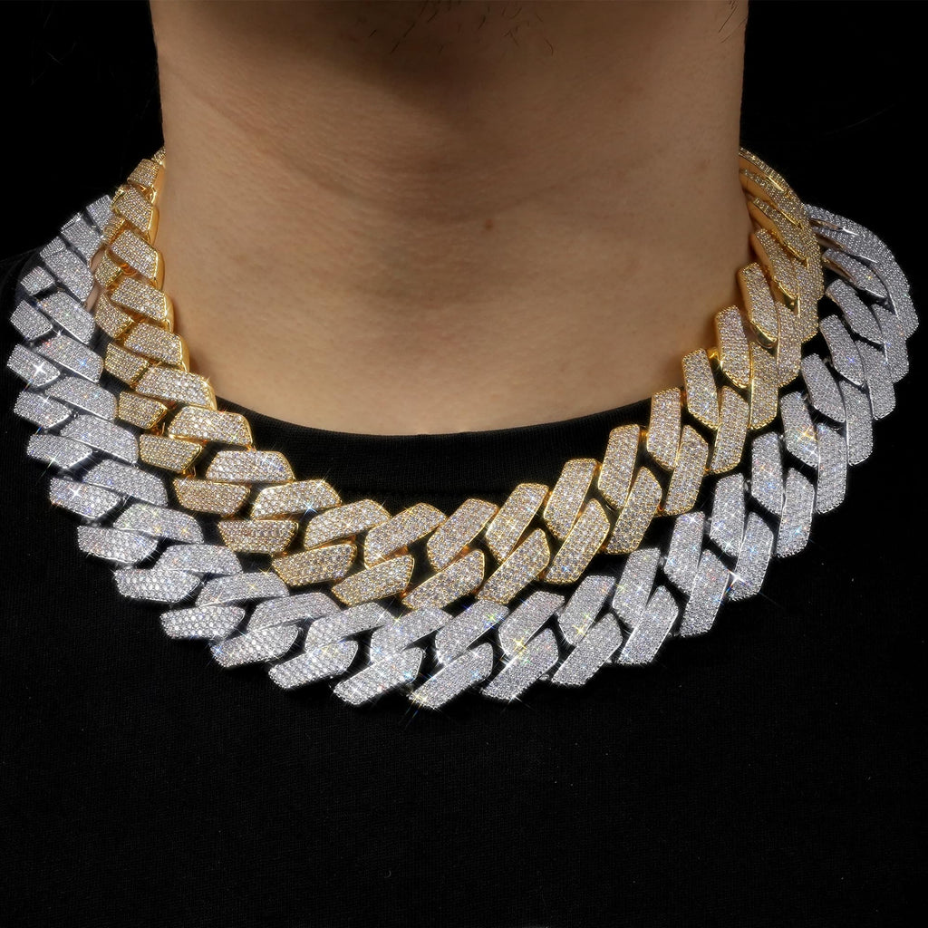 Miami Cuban Link Chain with 5A CZ 18K Gold Plated W332