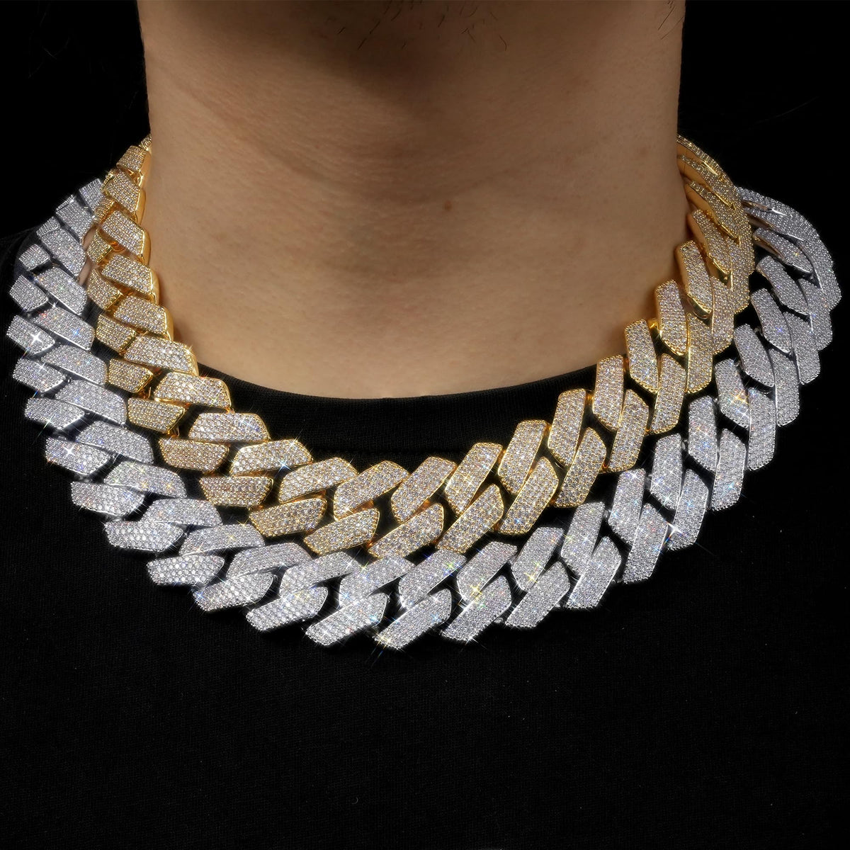 Miami Cuban Link Chain with 5A CZ 18K Gold Plated W332