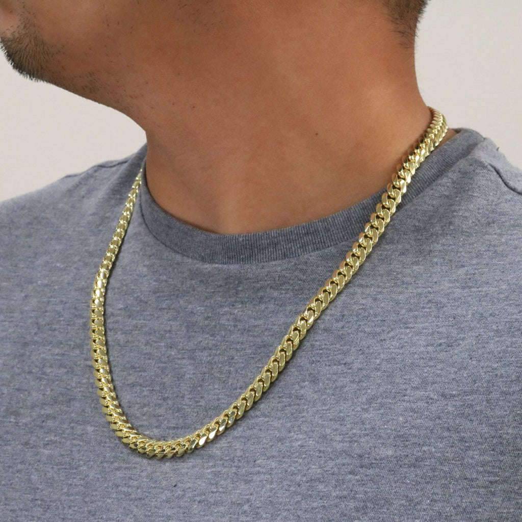14k Yellow Gold Cuban Link Chain Necklace J4051