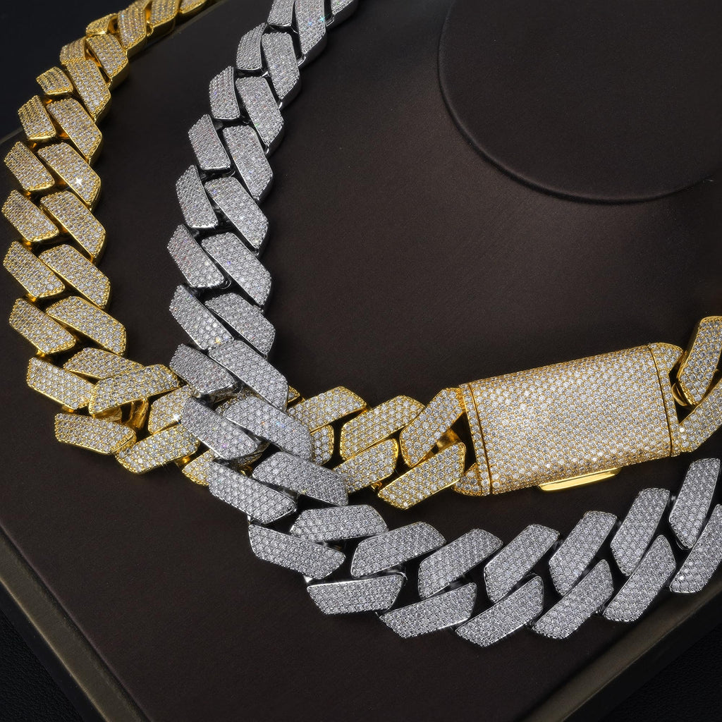 Miami Cuban Link Chain with 5A CZ 18K Gold Plated W332