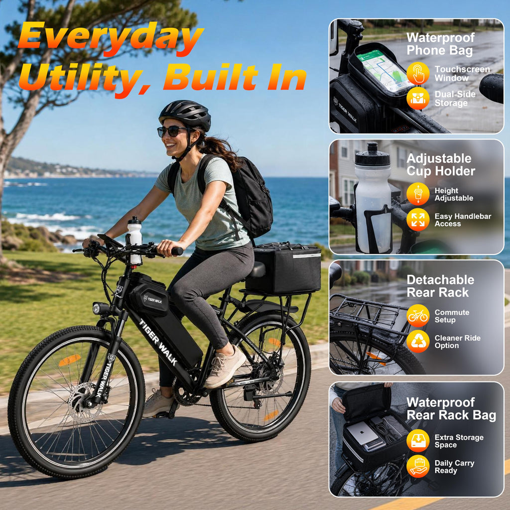 26" Electric Mountain Bike 48V 10Ah 7-Speed O1900