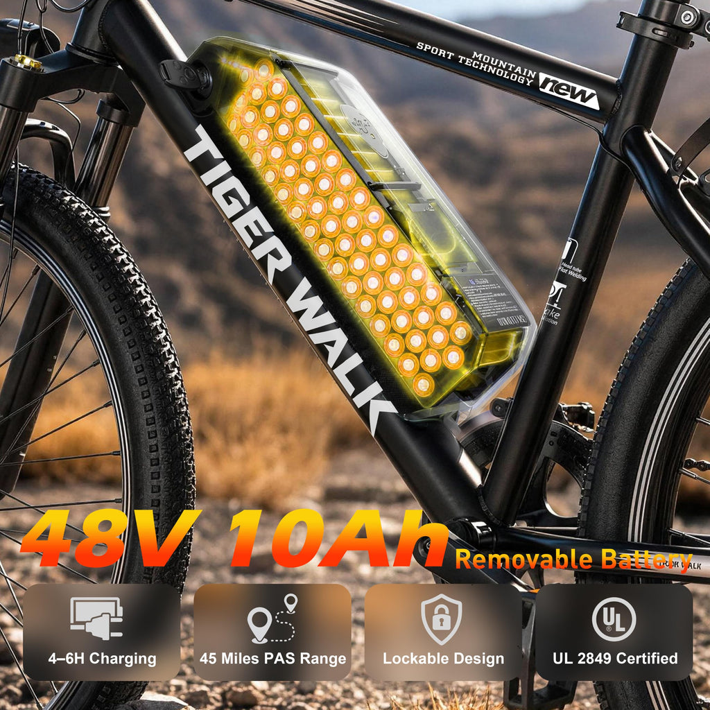 26" Electric Mountain Bike 48V 10Ah 7-Speed O1900