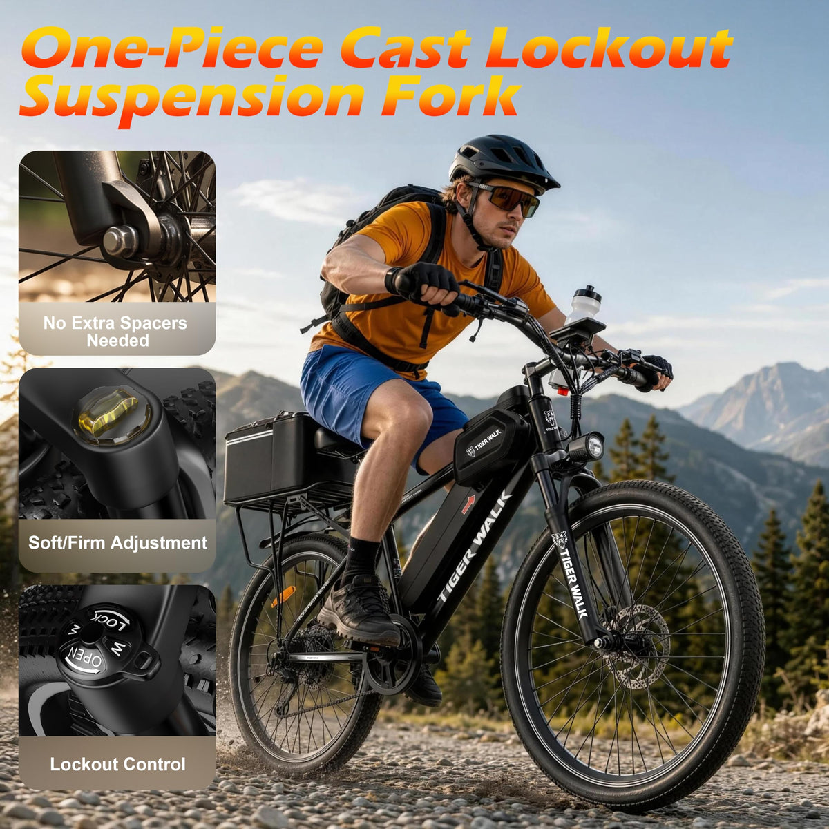 26" Electric Mountain Bike 48V 10Ah 7-Speed O1900