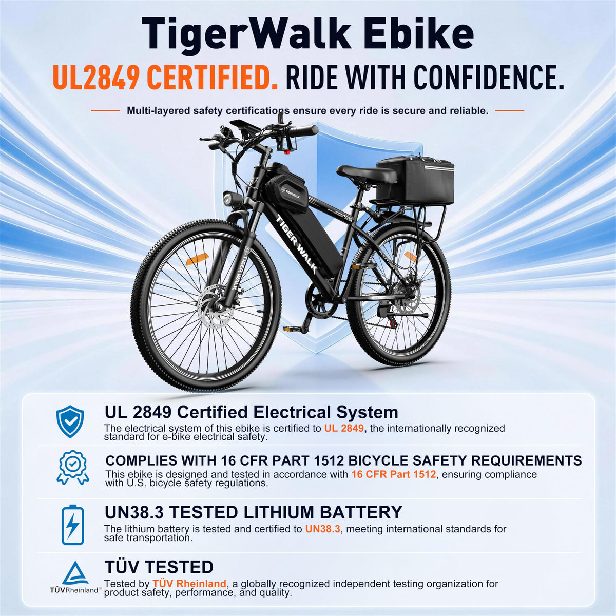26" Electric Mountain Bike 48V 10Ah 7-Speed O1900