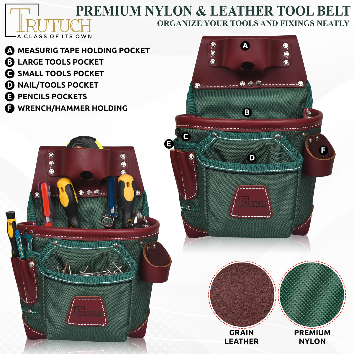 Nylon and Leather Tool Belt V974400