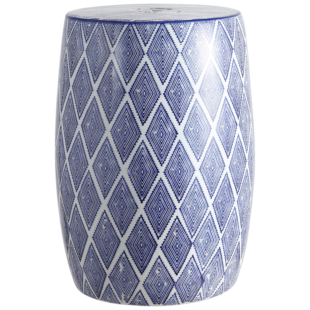 Blue White Ceramic Garden Stool X4643