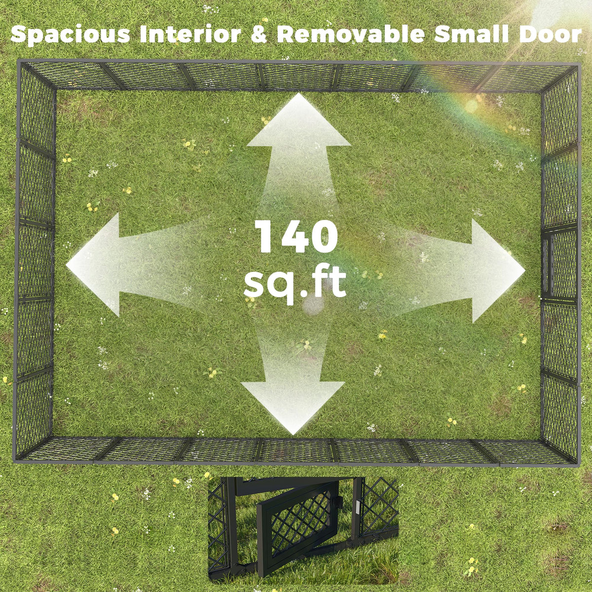 10x14×6.4 FT Heavy Duty Dog Kennel R972